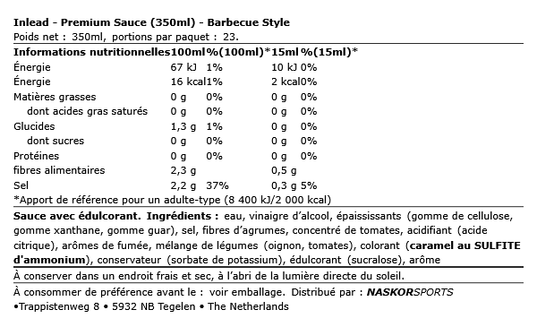 Premium Sauce (350mL) - Inlead | NutriHeart