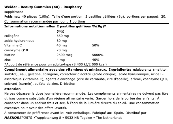 Beauty Gummies - Weider | NutriHeart