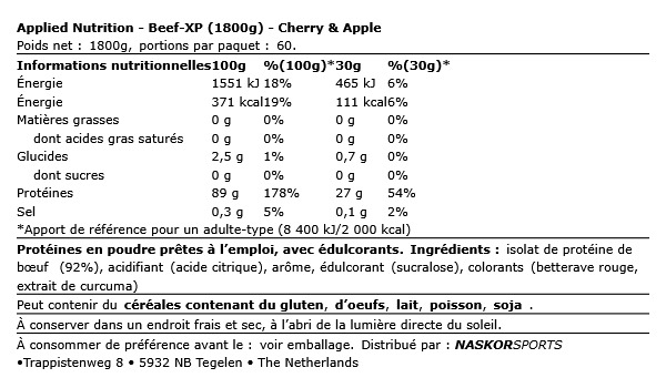 Clear Whey Iso BEEF-XP (1800g) - Applied Nutrition | NutriHeart
