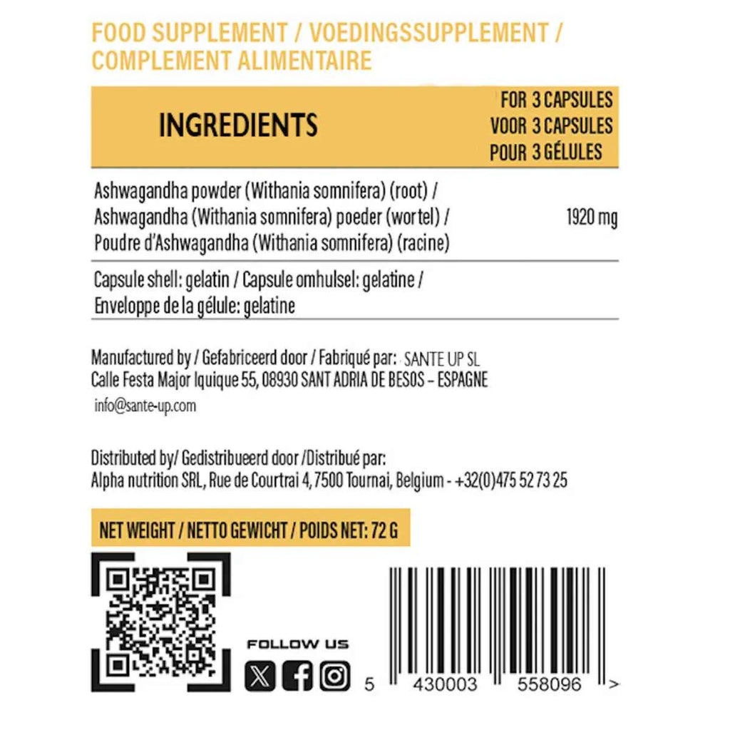 ASHWAMAX 90Caps - Alpha Labz | NutriHeart