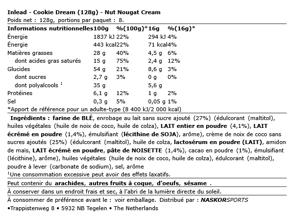 Cookie Dream (128g) - Inlead | NutriHeart