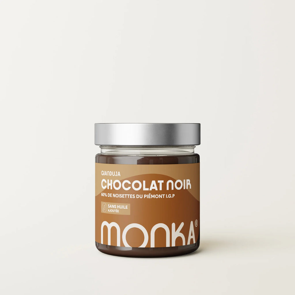 Pâte à tartiner Chocolat Noir Gianduja 200g - Monka | NutriHeart - NutriHeart