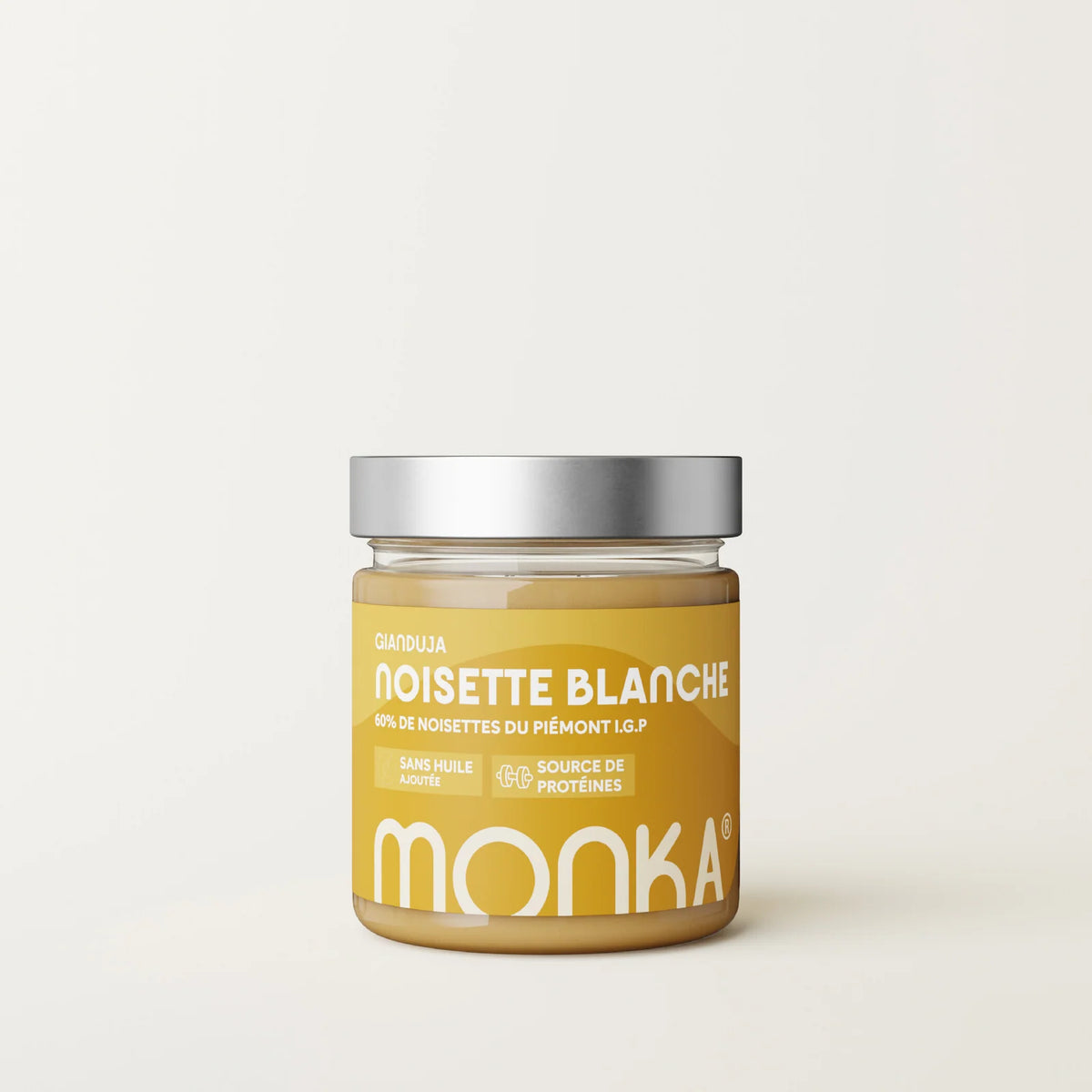 Pâte à tartiner Noisette Blanche Gianduja 200g - Monka | NutriHeart - NutriHeart