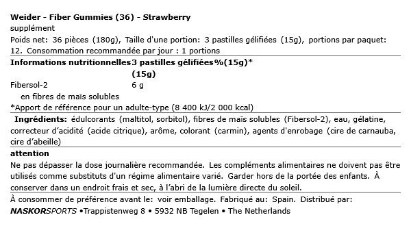 Fiber Gummies - Weider | NutriHeart