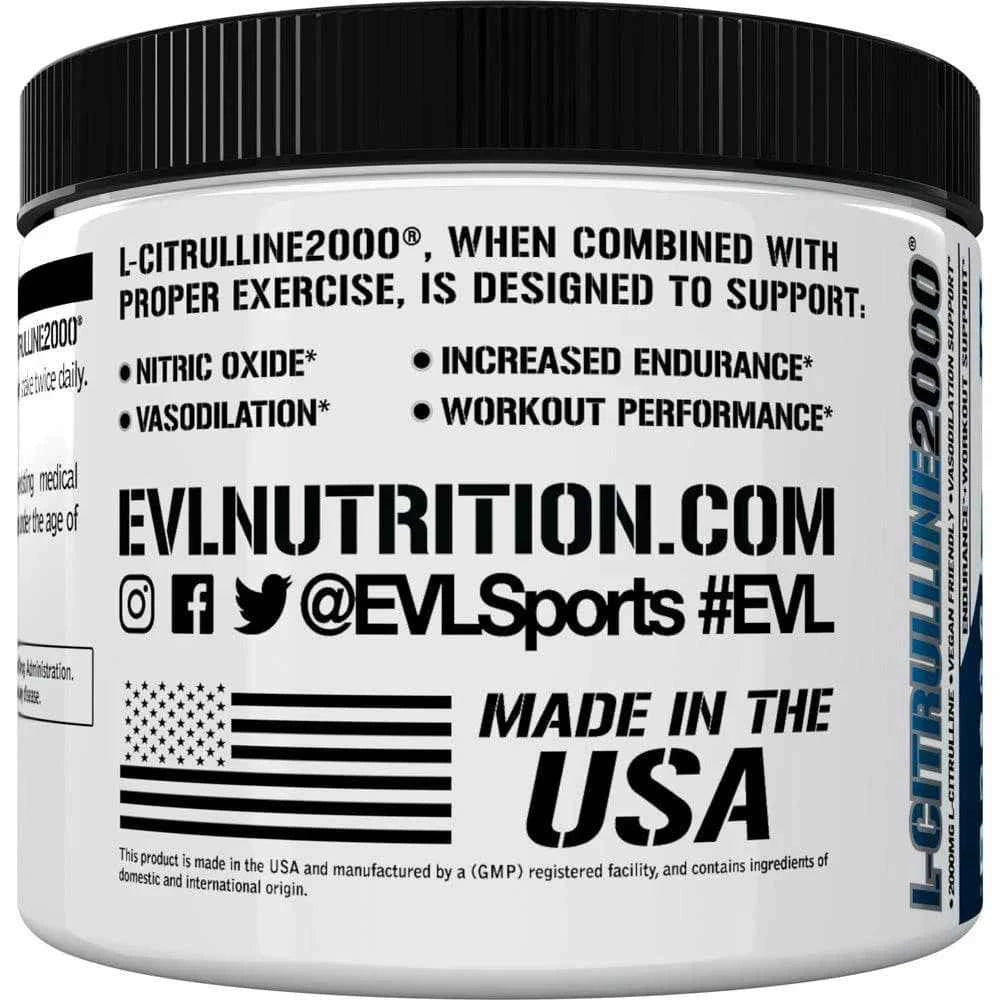 L-Citrulline 2000 (200g) - EVL Nutrition| NutriHeart