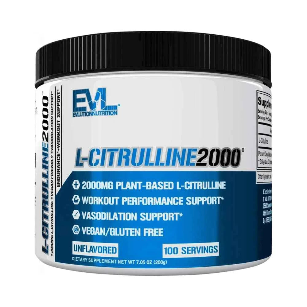 L-Citrulline 2000 (200g) - EVL Nutrition| NutriHeart