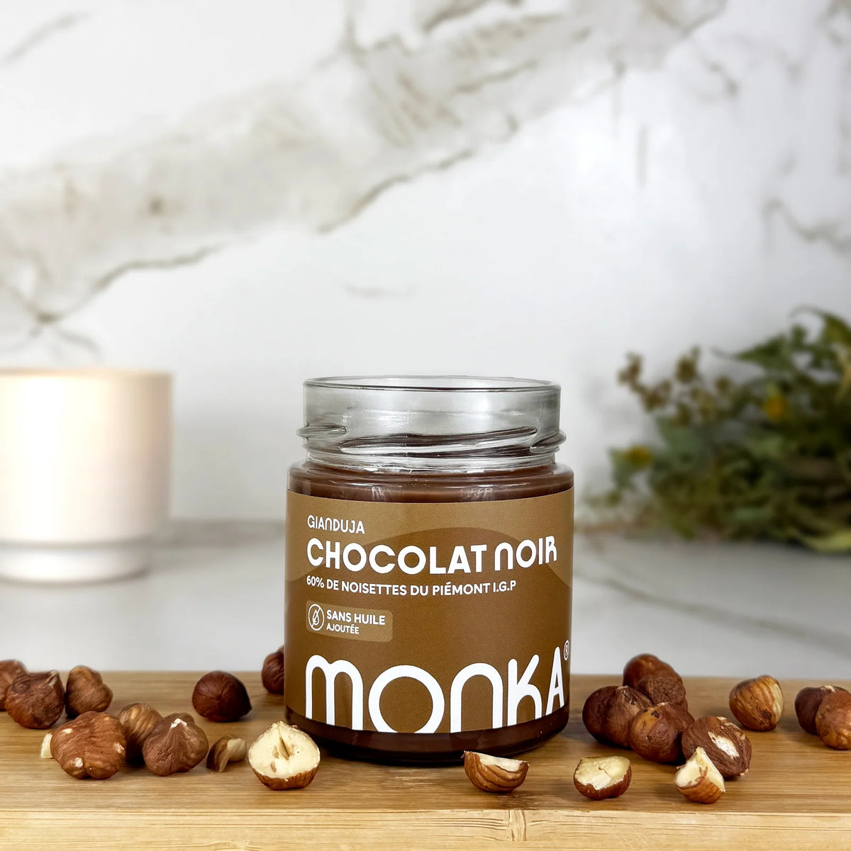 Pâte à tartiner Chocolat Noir Gianduja 200g - Monka | NutriHeart - NutriHeart