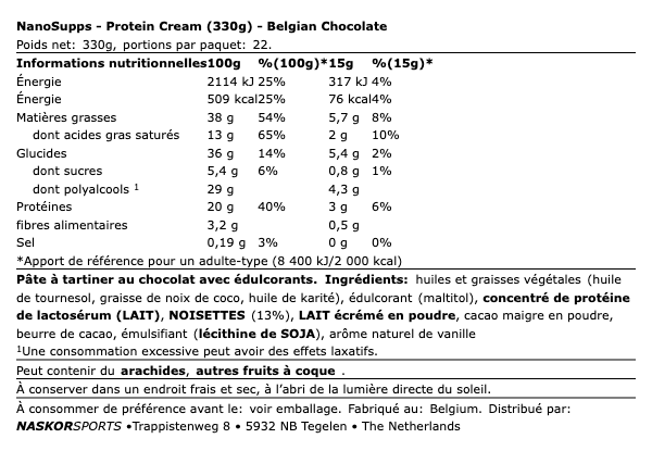Protein Cream 330g - NanoSupps | NutriHeart