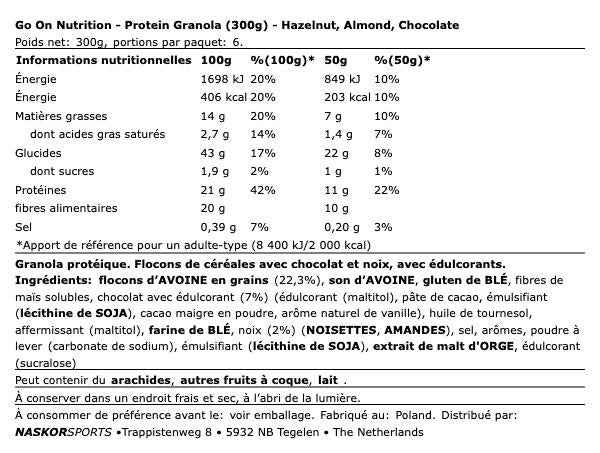 Protein Granola 300g - Go On | NutriHeart