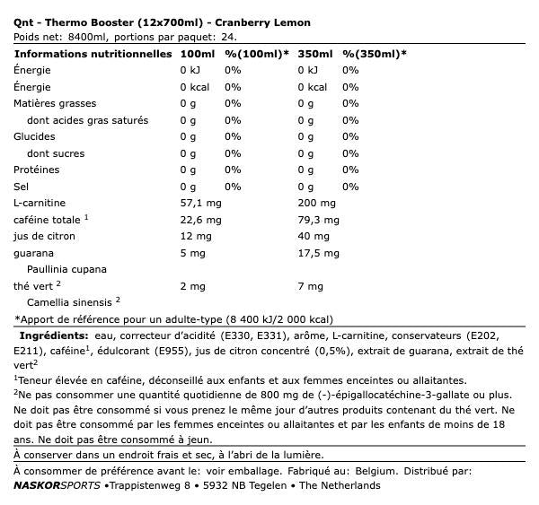 Thermo Booster 700mL - QNT | NutriHeart - NutriHeart