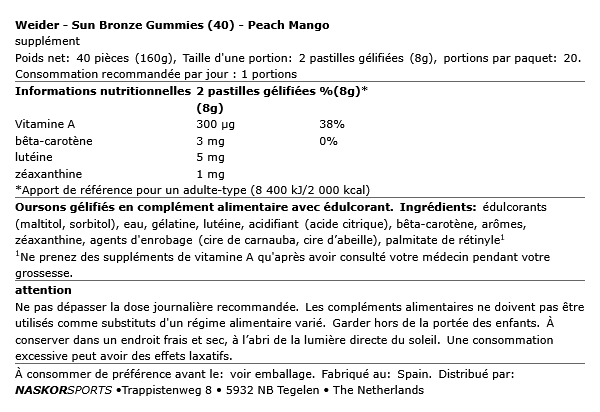 Sun Bronze Gummies - Weider | NutriHeart