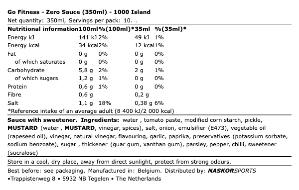 1000 Island Sauce - Go Fitness | NutriHeroes