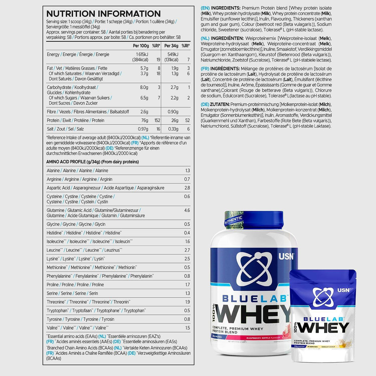 BLUELAB Whey 2Kg USN