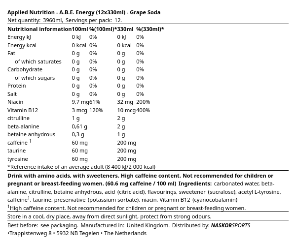 ABE Energy 330mL | NutriHeroes