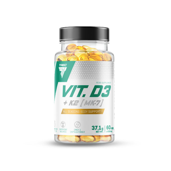 Vitamin D3 + K2 (MK7) - 60caps - Trec | NutriHeart