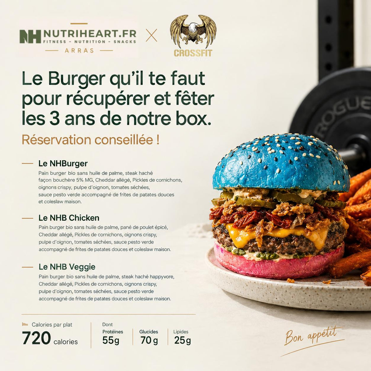 Burger NutriHeart x Salomé