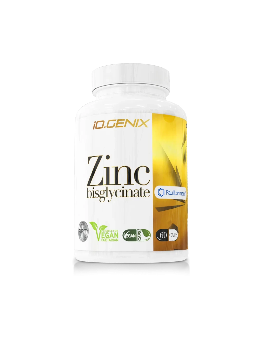 Zinc Bisglycinate (60 caps) - iO.Genix | NutriHeart Image