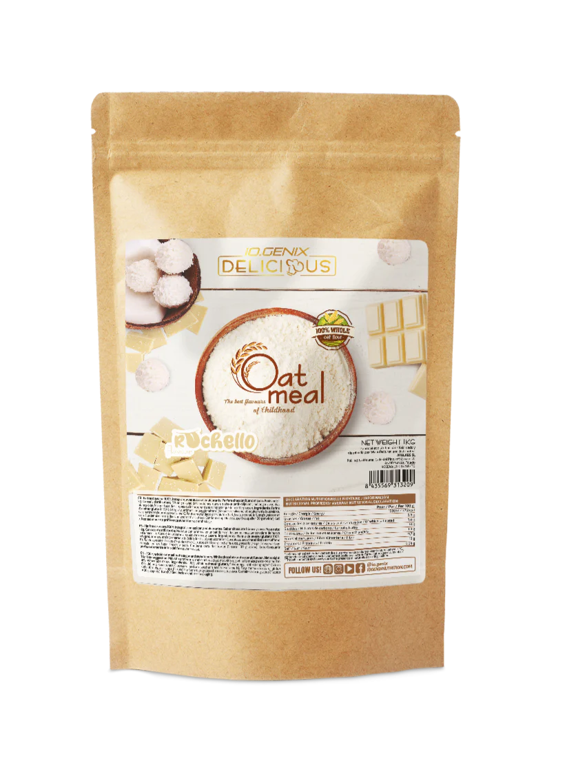 Farine d'avoine aromatisée 1kg - iO.Genix | NutriHeart - NutriHeart