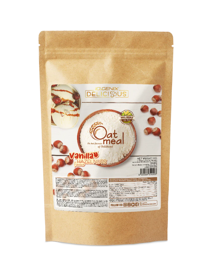 Farine d'avoine aromatisée 1kg - iO.Genix | NutriHeart - NutriHeart